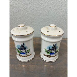 Vintage Walt Disney World Castle Souvenir Salt and Pepper Shakers